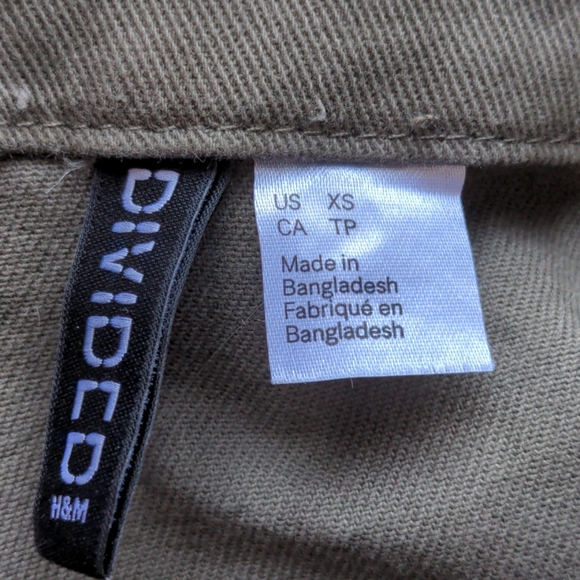 XS Mini Military A-line Dress H&M - Picture 9 of 9